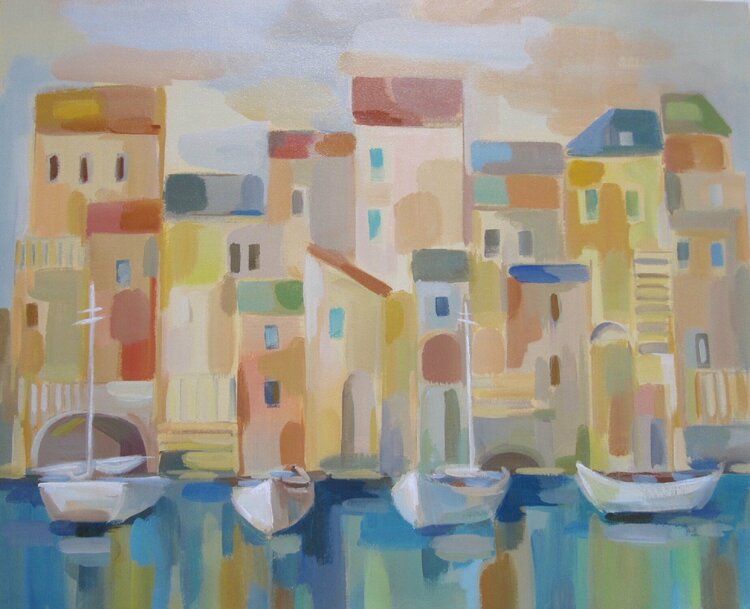 Sunlit Harbor by Silvia Vassileva