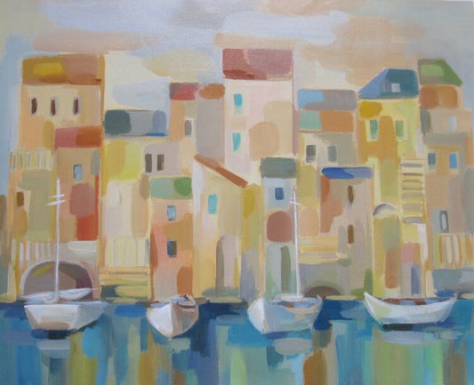 Sunlit Harbor by Silvia Vassileva