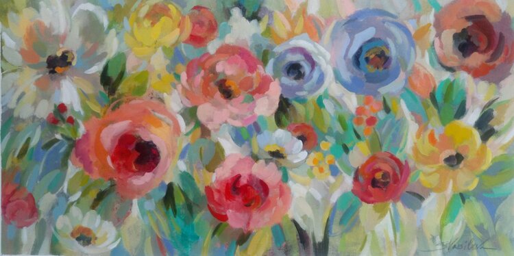 Vivid Coral Floral by Silvia Vassileva
