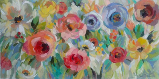 Vivid Coral Floral by Silvia Vassileva