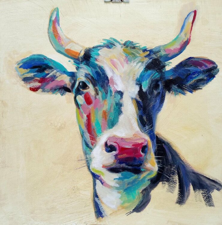 Colorful Cow by Silvia Vassileva